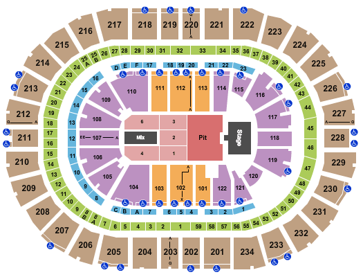 PPG Paints Arena Pearl Jam Seating Chart